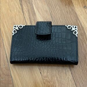 Brighton black Crocodile-Embossed Women's wallet